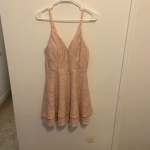 Baby pink lace dress